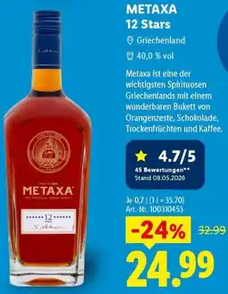 Lidl METAXA 12 Stars Angebot
