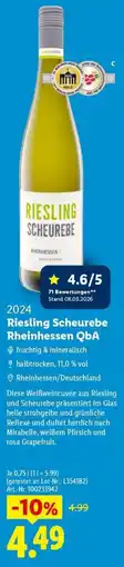 Lidl Riesling Scheurebe Rheinhessen QbA Angebot