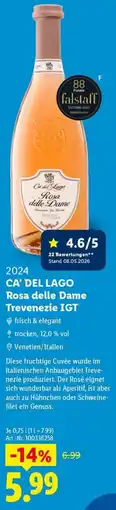 Lidl CA' DEL LAGO Rosa delle Dame Trevenezie IGT Angebot