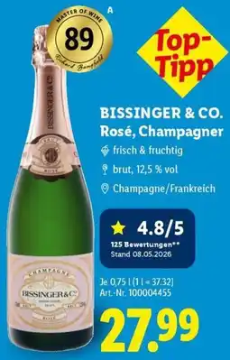 Lidl BISSINGER & CO. Rosé, Champagner Angebot