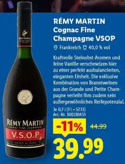 Lidl RÉMY MARTIN Cognac Fine Champagne VSOP Angebot