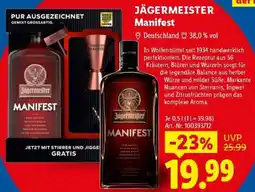 Lidl JÄGERMEISTER Manifest Angebot