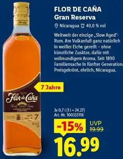 Lidl FLOR DE CAÑA Gran Reserva Angebot