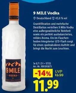 Lidl 9 MILE Vodka Angebot