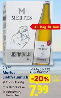 Lidl Mertes Liebfraumilch Angebot