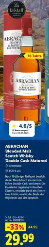 Lidl ABRACHAN Blended Malt Scotch Whisky Double Cask Matured Angebot