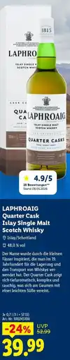 Lidl LAPHROAIG Quarter Cask Islay Single Malt Scotch Whisky Angebot