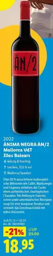 Lidl ÀNIMA NEGRA AN/2 Mallorca VdT Illes Balears Angebot