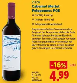 Lidl Cabernet Merlot Peloponnes PGE Angebot