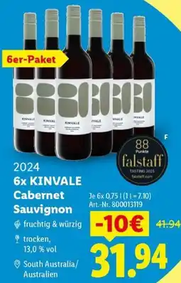 Lidl 6x KINVALE Cabernet Sauvignon Angebot