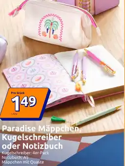 Action Paradise mäppchen, kugelschreiber, notizbuch Angebot