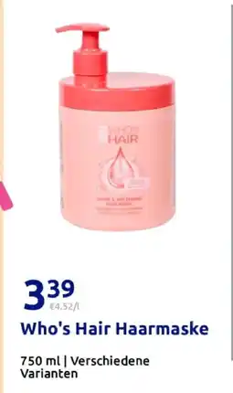 Action Who's hair haarmaske Angebot