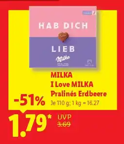 Lidl MILKA I Love MILKA Pralinés Erdbeere Angebot