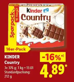 Lidl KINDER Country Angebot