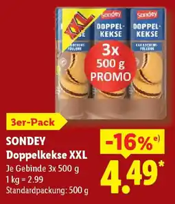 Lidl SONDEY Doppelkekse XXL Angebot