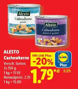Lidl ALESTO Cashewkerne Angebot
