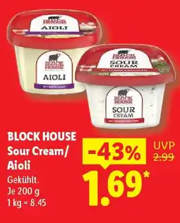 Lidl BLOCK HOUSE Sour Cream/ Aioli Angebot