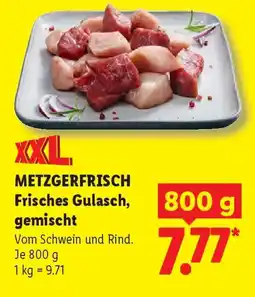 Lidl METZGERFRISCH Frisches Gulasch, gemischt Angebot