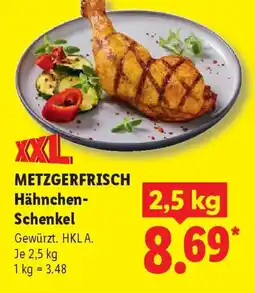 Lidl METZGERFRISCH Hähnchen- Schenkel Angebot
