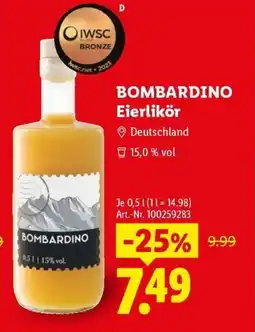 Lidl BOMBARDINO Eierlikör Angebot