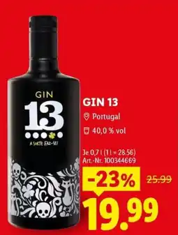 Lidl Gin 13 Angebot