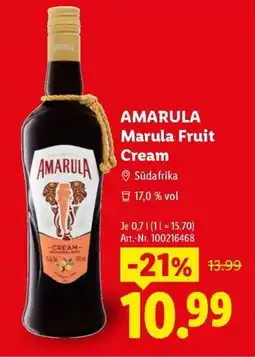 Lidl AMARULA Marula Fruit Cream Angebot