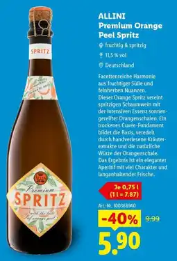 Lidl ALLINI Premium Orange Peel Spritz Angebot