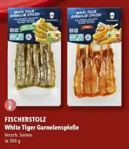 Lidl FISCHERSTOLZ White Tiger Garnelenspieße Angebot