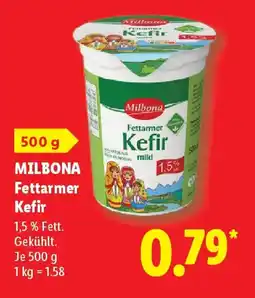 Lidl MILBONA Fettarmer Kefir Angebot