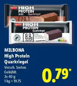 Lidl MILBONA High Protein Quarkriegel Angebot