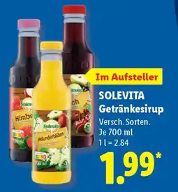 Lidl SOLEVITA Getränkesirup Angebot