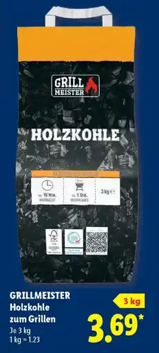 Lidl GRILLMEISTER Holzkohle zum Grillen Angebot
