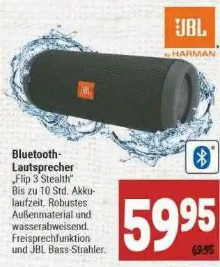 Marktkauf Jbl Bluetooth Lautsprecher „flip 3 Stealth“ Angebot