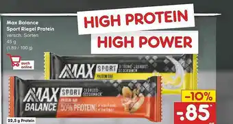 Netto Marken-Discount Max Balance Sport Riegel Protein Angebot