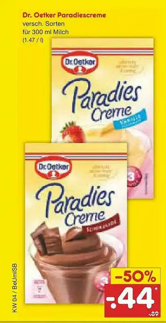 Netto Marken-Discount Dr Oetker Paradiescreme Angebot