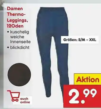 Netto Marken-Discount Damen Thermo-leggings, 120den Angebot