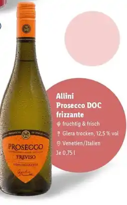 Lidl Allini Prosecco DOC frizzante Angebot