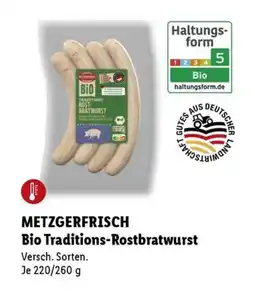 Lidl METZGERFRISCH Bio Traditions-Rostbratwurst Angebot