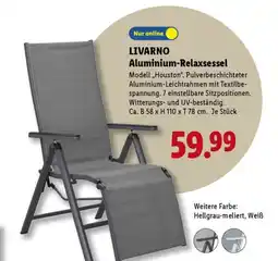 Lidl LIVARNO Aluminium-Relaxsessel Angebot