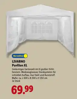 Lidl LIVARNO Pavillon XL Angebot