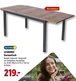 Lidl LIVARNO Gartentisch Angebot