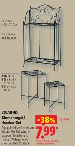 Lidl LIVARNO Blumenregal/ -hocker-Set Angebot