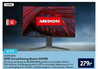 Aldi Süd Mdeion Akoya Qhd-curved-gaming-monitor X52708 Angebot