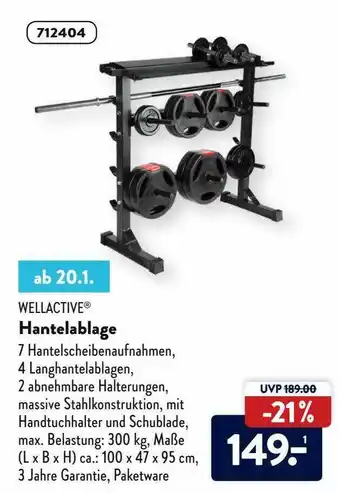 Aldi Süd Wellactive Hantelablage Angebot