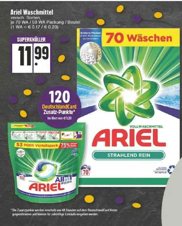 Ariel Waschmittel Angebot bei Edeka