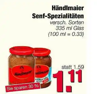 Edeka Scherer Händlmaier Senf-spezialitäten Angebot