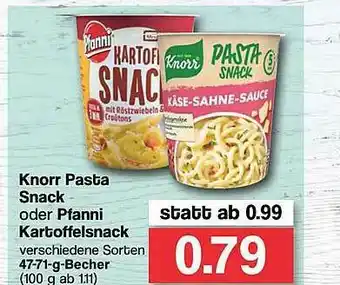 Famila Nord West Knorr Pasta Snack Oder Pfanni Kartoffelsnack Angebot