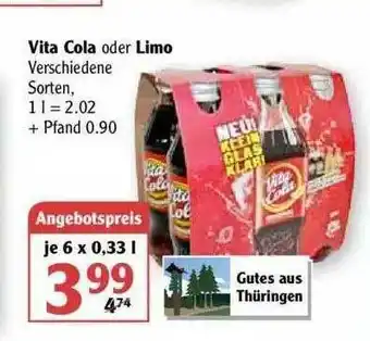 Globus Vita Cola Oder Limo Angebot