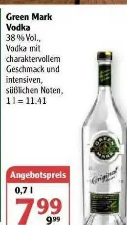 Globus Green Mark Vodka Angebot