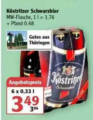 Globus Köstritzer Schwarzbier Angebot